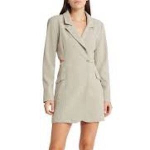 Moon River Cutout Long Sleeve Beige Dress or Coat